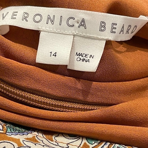 Veronica Beard Floral Ruched Aldana Dress Sleeveless Halter Neck Size 14 NWOT - Picture 10 of 12